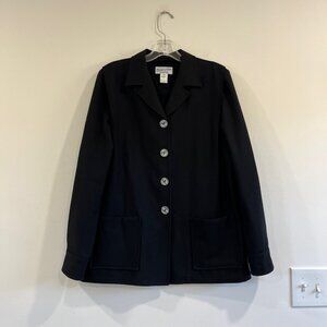 Vintage Pendleton Black Virgin wool blazer size Medium